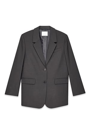 Dark Grey Oversized melert blazer