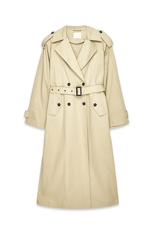 Beige Oversize-Klassiker-Trenchcoat