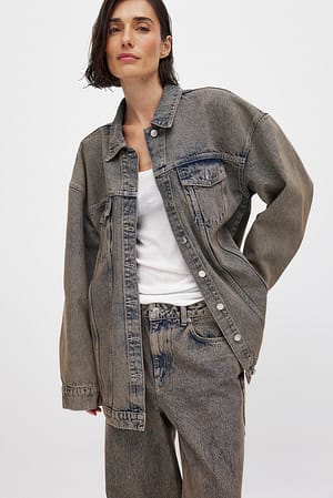 Vintage Blue Oversized denimjacka