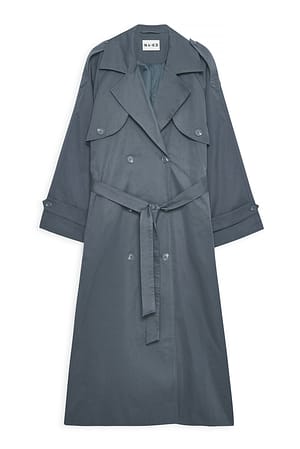 Steel Blue Trench oversize