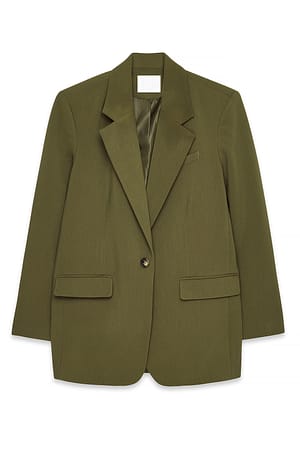 Kaki Blazer ultra oversize à un bouton
