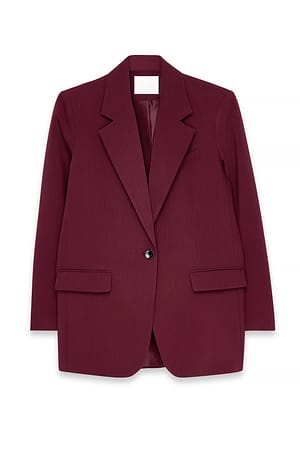 Deep Burgundy Blazer ultra oversize à un bouton