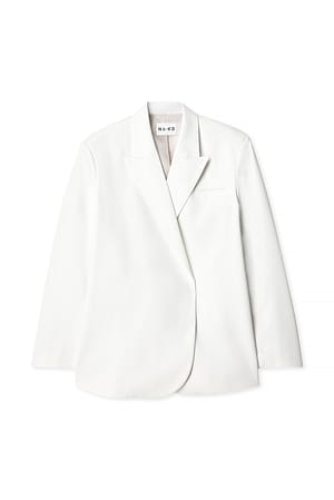 White Blazer croisé oversize