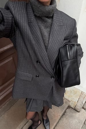 Stripe Oversized zachte gestreepte blazer
