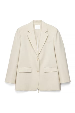 Sand Oversized blazer med åpen rygg