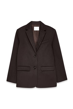 Brown Oversized blazer i twill