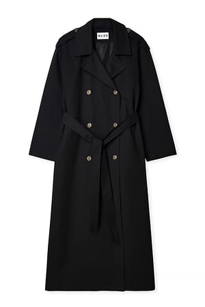 Black Oversized Trenchcoat