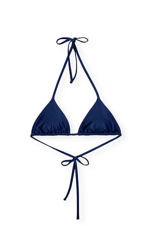 Navy Vadderad triangelbikinitopp
