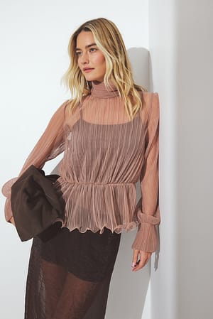 Dusty Pink Peplum Blouse