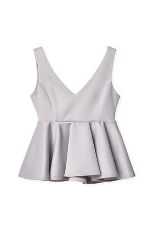 Grey Peplumtop