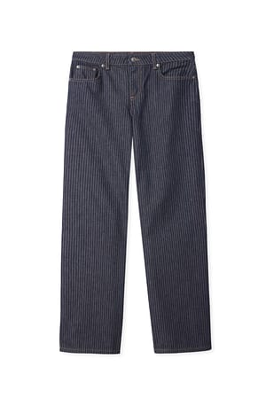 Rinse Wash Pinstriped Denim