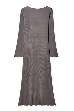 Grey Plissert midikjole