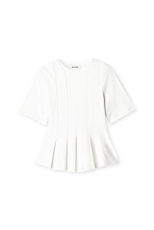Offwhite Pleated Tee