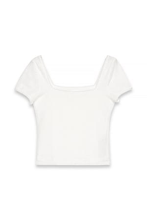 Offwhite Pointelle Top