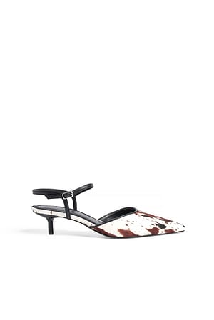 Cow Print Leder-Pumps mit Print