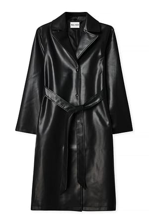 Black PU jas