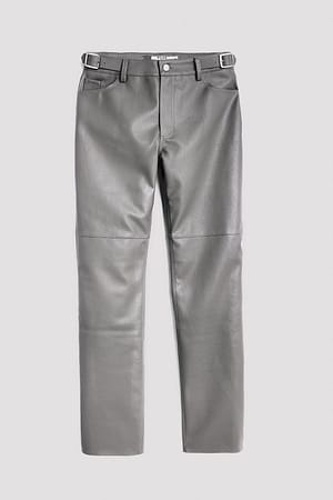 Grey PU-bukser