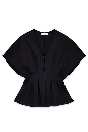 Black Punto marked waist top