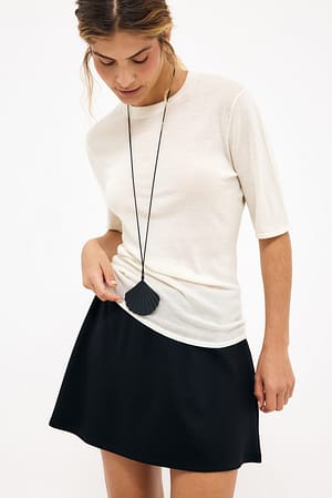 Black Punto Skater Skirt