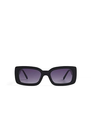 Black Rectangular Acetate Sunglasses