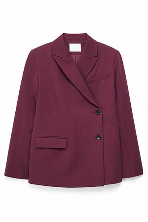 Burgundy Americana entallada con solapa