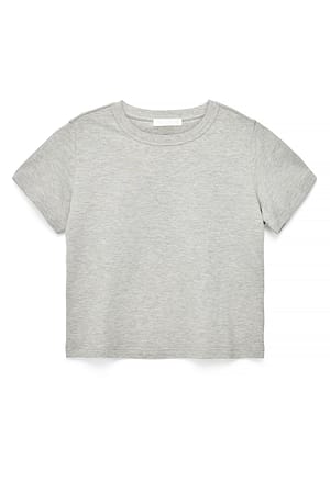 Grey Melange T-Shirt mit regulärer Passform