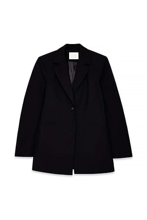 Black Almindelig lang blazer
