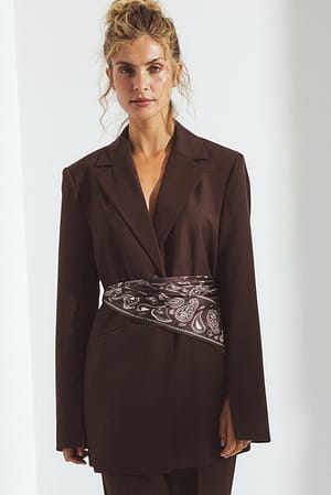 Brown Regulärer Longline-Blazer