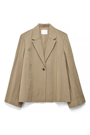 Taupe Americana holgada de mezcla de lyocell