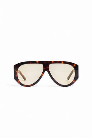 Tortois Retro zonnebril van acetaat