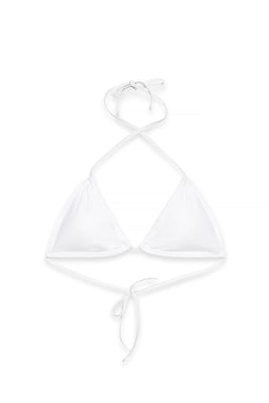 White Trekantet bikini-top i omvendt stil