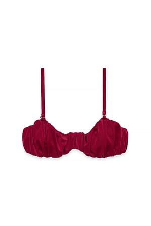 Raspberry Bikinitop met ruches