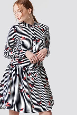 Stripe Flower Stripe Dress