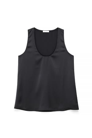 Black Tanktopp med rund hals
