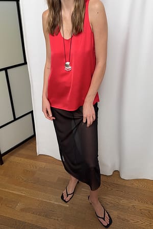 Red Tanktopp med rund hals