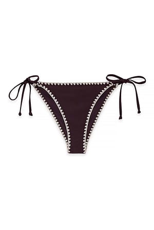Brown Bikinitrusse med sømdetalje