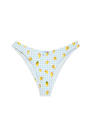 Blue/Print Bikinitrosa i seersucker med tryck
