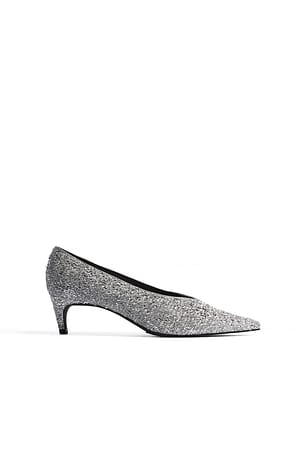 Silver Pumps met pailletten