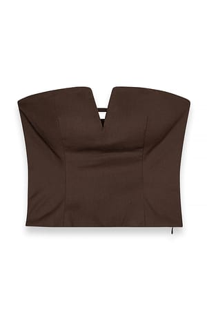 Brown Top corsé de punta