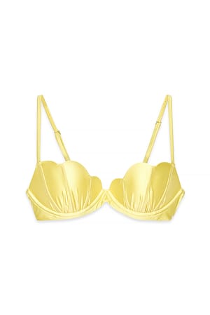 Yellow Bikinitopp i snäckform