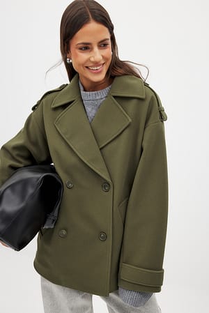 Khaki Kort frakk