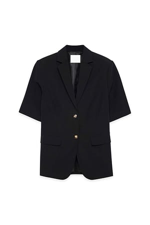 Black Blazer à manches courtes