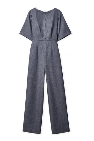 Grey Short Sleeve Jumpsuit