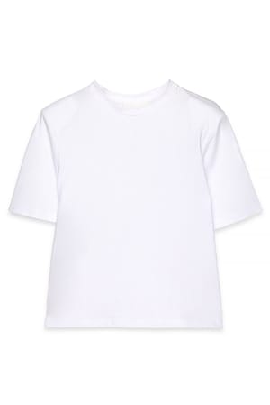White Shoulderpad T-Shirt