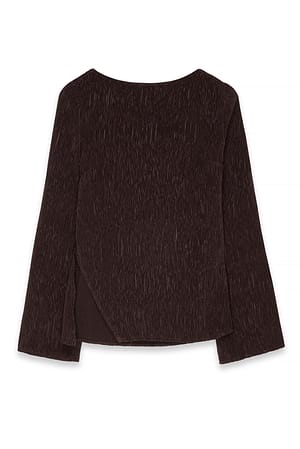 Brown Bluse mit Seitenschlitz