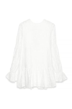 White Jurk met mouwdetail
