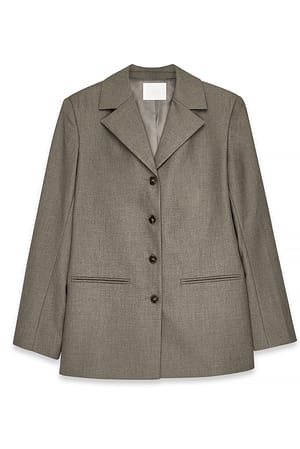 Greige Slim Multi Buttoned Blazer