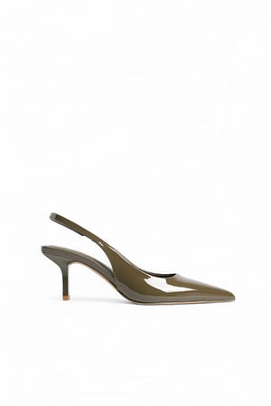 Khaki Slingback pumps