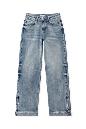 Light Blue Denim med slitsdetalj