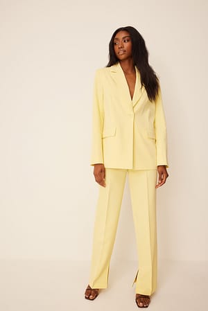 Yellow Pantalon met split